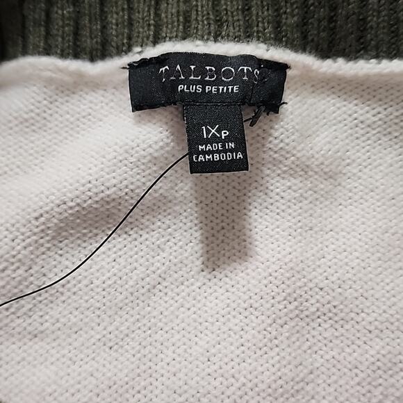 TALBOTS WILD ASTER SORBET WIDE STRIPE LONG SLEEVED PULLOVER SWEATER 1XP NEW! - Picture 5 of 6